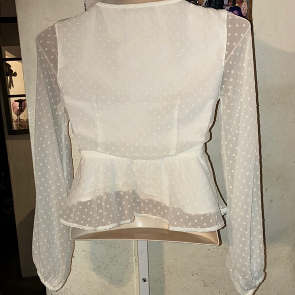 💥Abercrombie & Fitch White Sheer Blouse - Picture 6 of 6